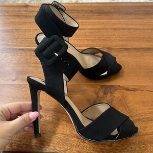 Zara Black High Heels Sandals, Size 37